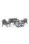 Hanah Home Conjunto de Jardín Lilyum 3+1+1+2 - Gris